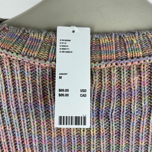 Urban Outfitters UO Hazel Notch Neck Cable Knit Sweater Women M NWT Long‎ Sleeve - Picture 10 of 13